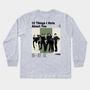 10 Things Retro Poster Kids Long Sleeve T-Shirt